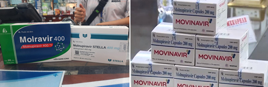 Hình ảnh 3 loại Molnupiravir được cấp phép tại Việt Nam